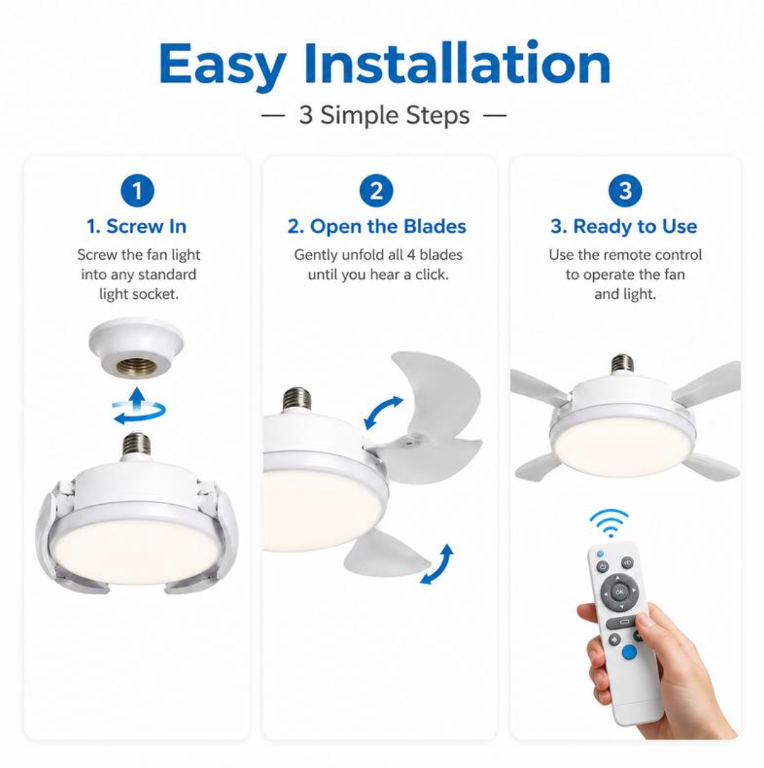 AirGlow™ Screw-In Ceiling Fan Light