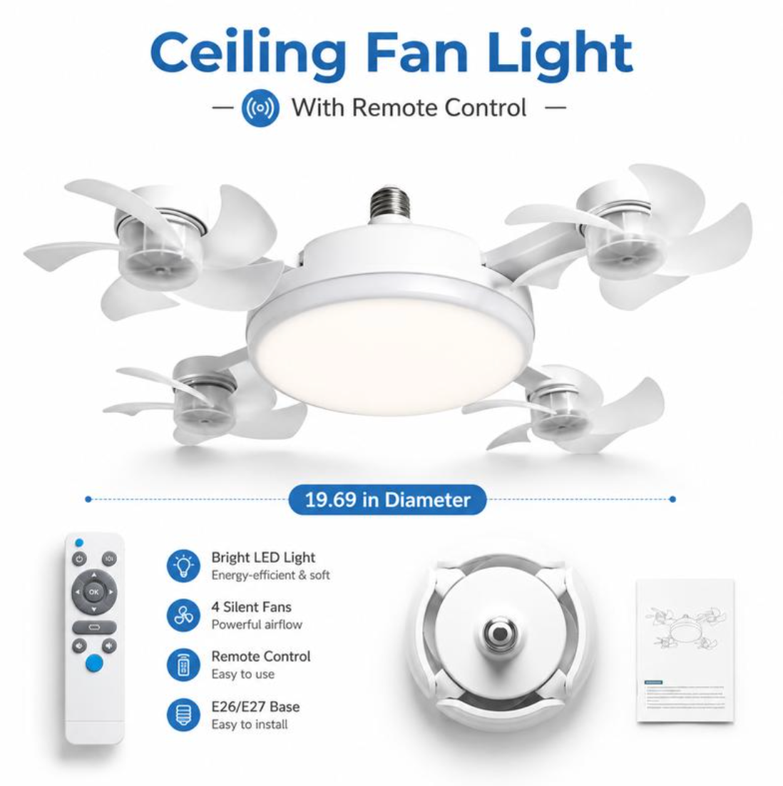 AirGlow™ Screw-In Ceiling Fan Light