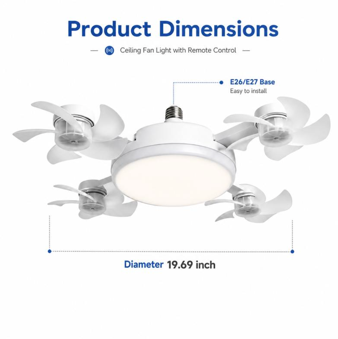 AirGlow™ Screw-In Ceiling Fan Light